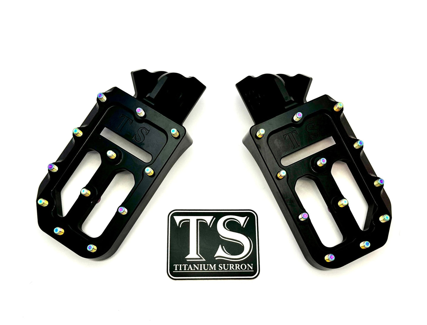 TS Foot Pegs W/ Titanium Grips for Most E-moto