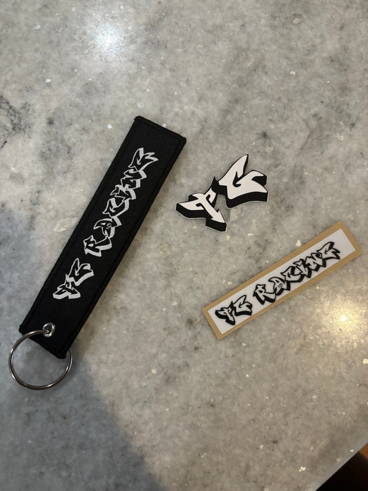 Tg Racing Sticker and key tag pack