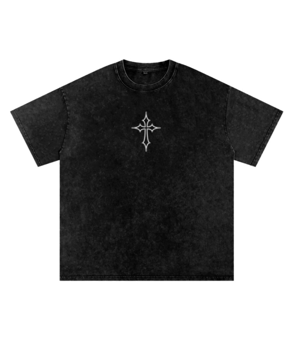 Oversized Acid Wash Cross Tee