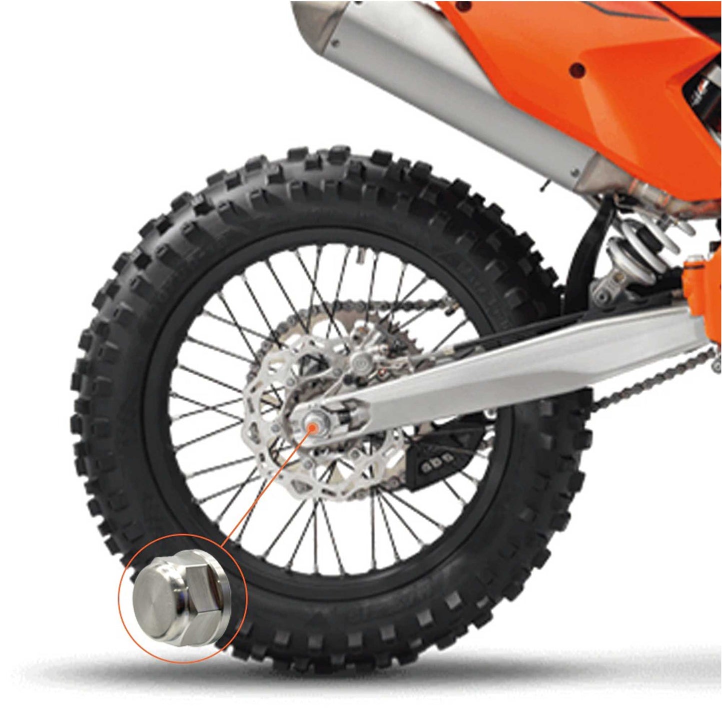 Rear Axle Nut M20x1.5 for KTM & Husqvarna [AI-7075]