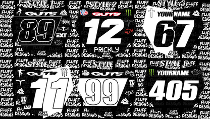 MotoCutz Number Plate Decal
