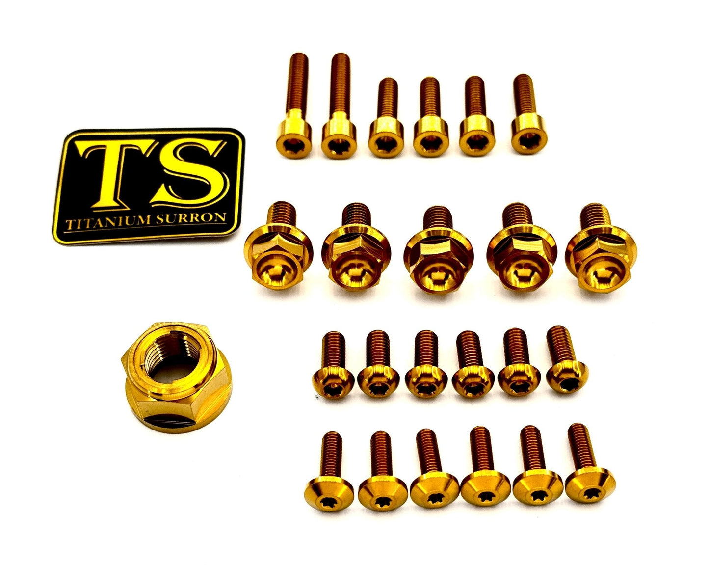 Titanium Front and Rear Wheel Bolt Kit