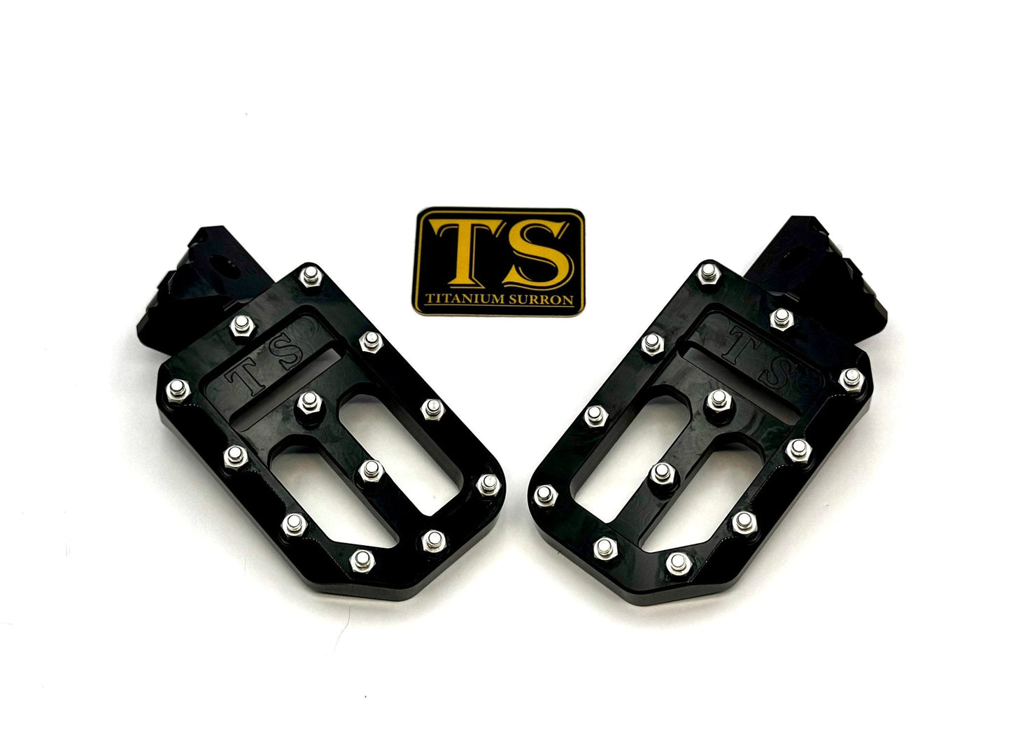 TS Custom Foot Pegs w/ Titanium Grips for Surron and Most Light E-moto